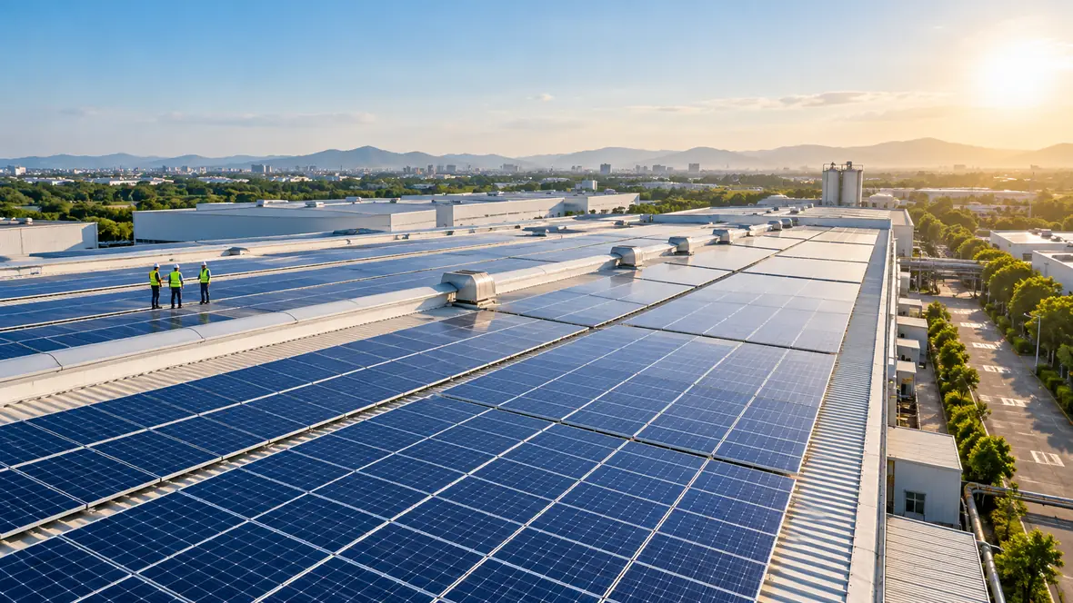 Commercial solar power plant