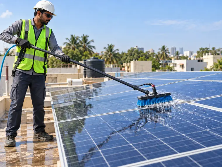 Solar operation and maintenance team